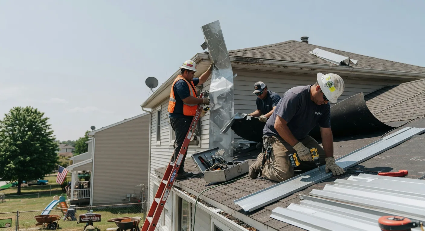 Storm Damage Metal Roof Repair in Canaan, IN